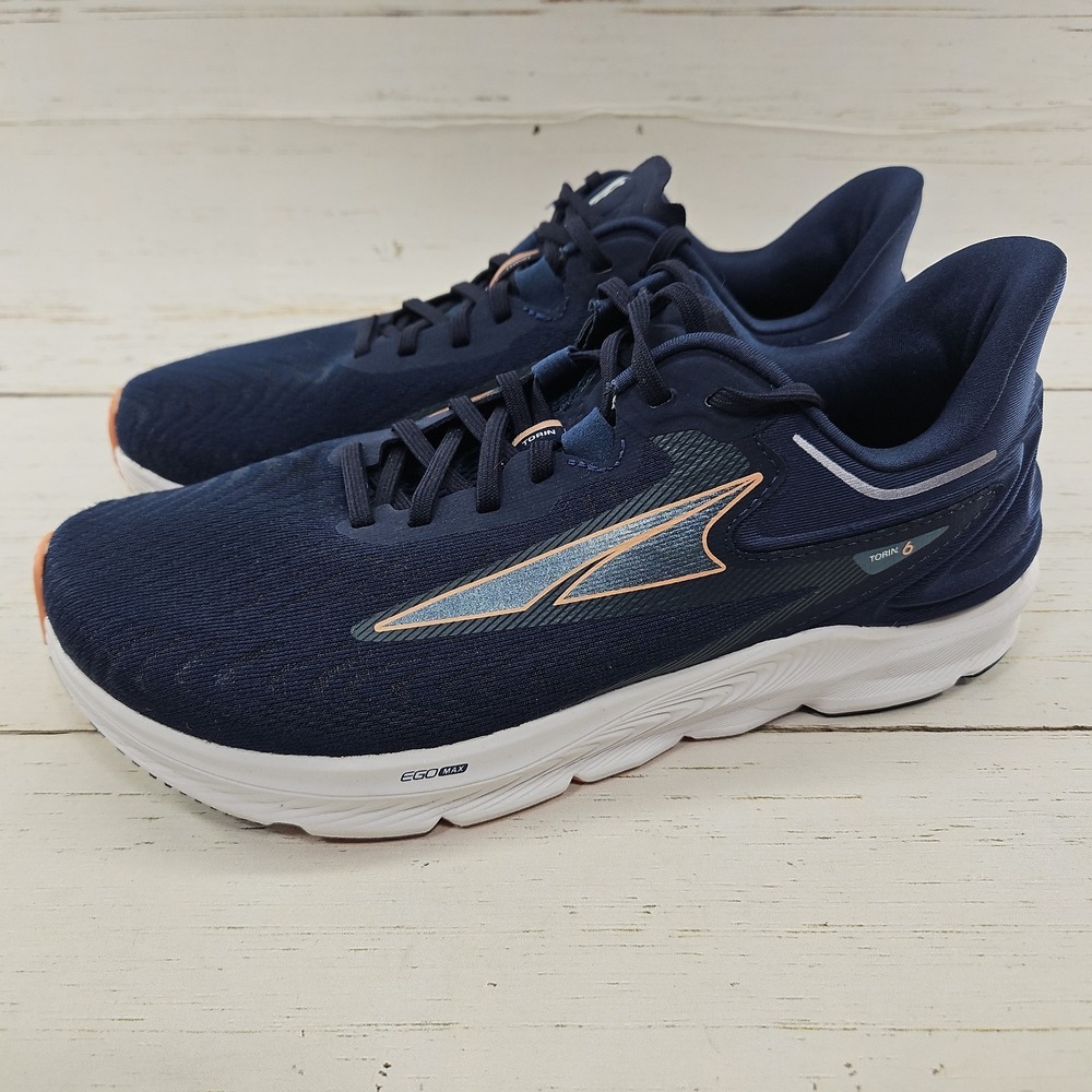 Altra Torin 6 Shoes Womens Size 9.5 Wide Navy Blue Road Running Athletic EGO Max